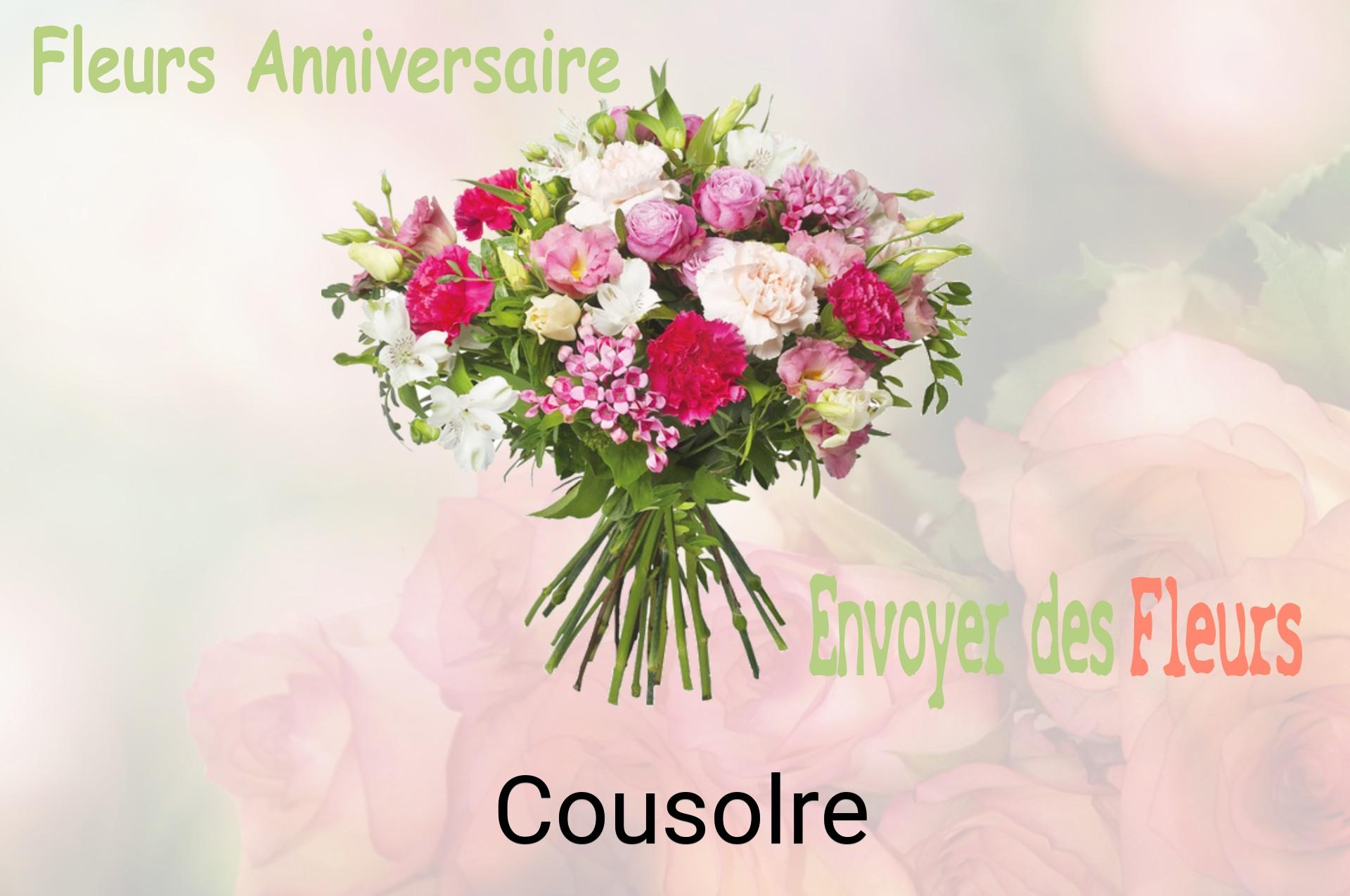 Bouquet de fleurs d’anniversaire livré à Cousolre