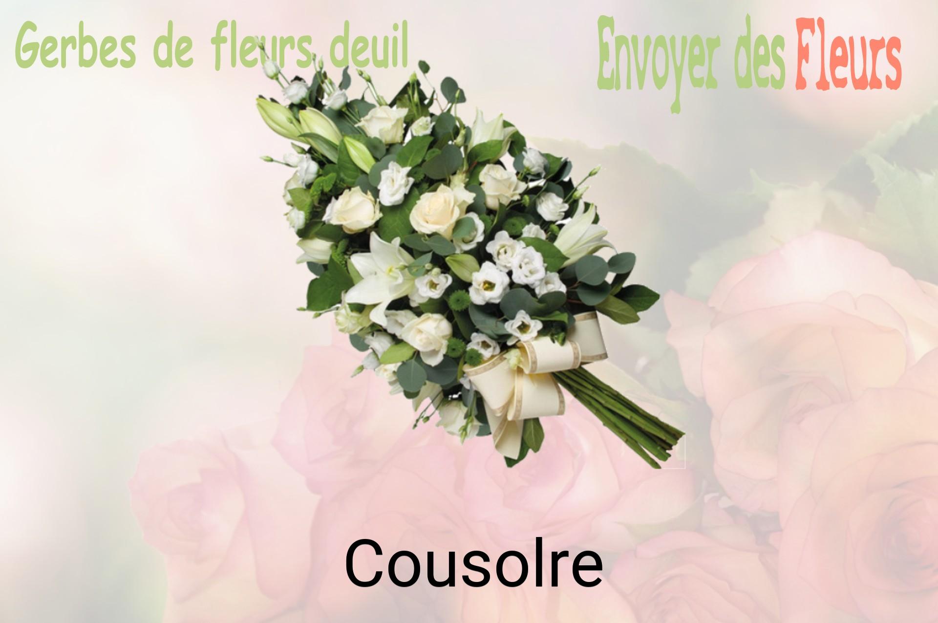 Gerbe de fleurs de deuil livrée à Cousolre